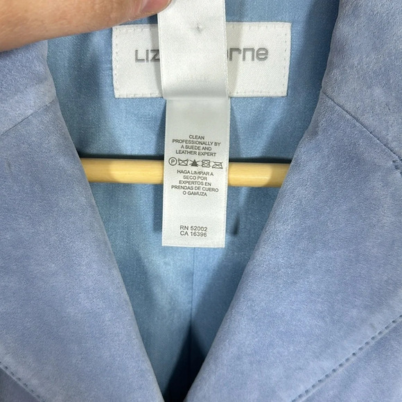 Liz Claiborne 100% Suede Women’s Blazer Size Medium Petite - Picture 8 of 12